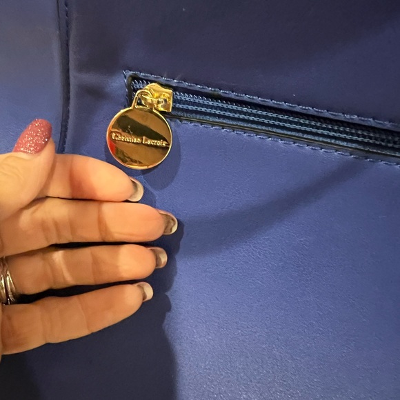 Christian Lacroix Top Handle Structured Bag in Bright Cobalt - Picture 8 of 9